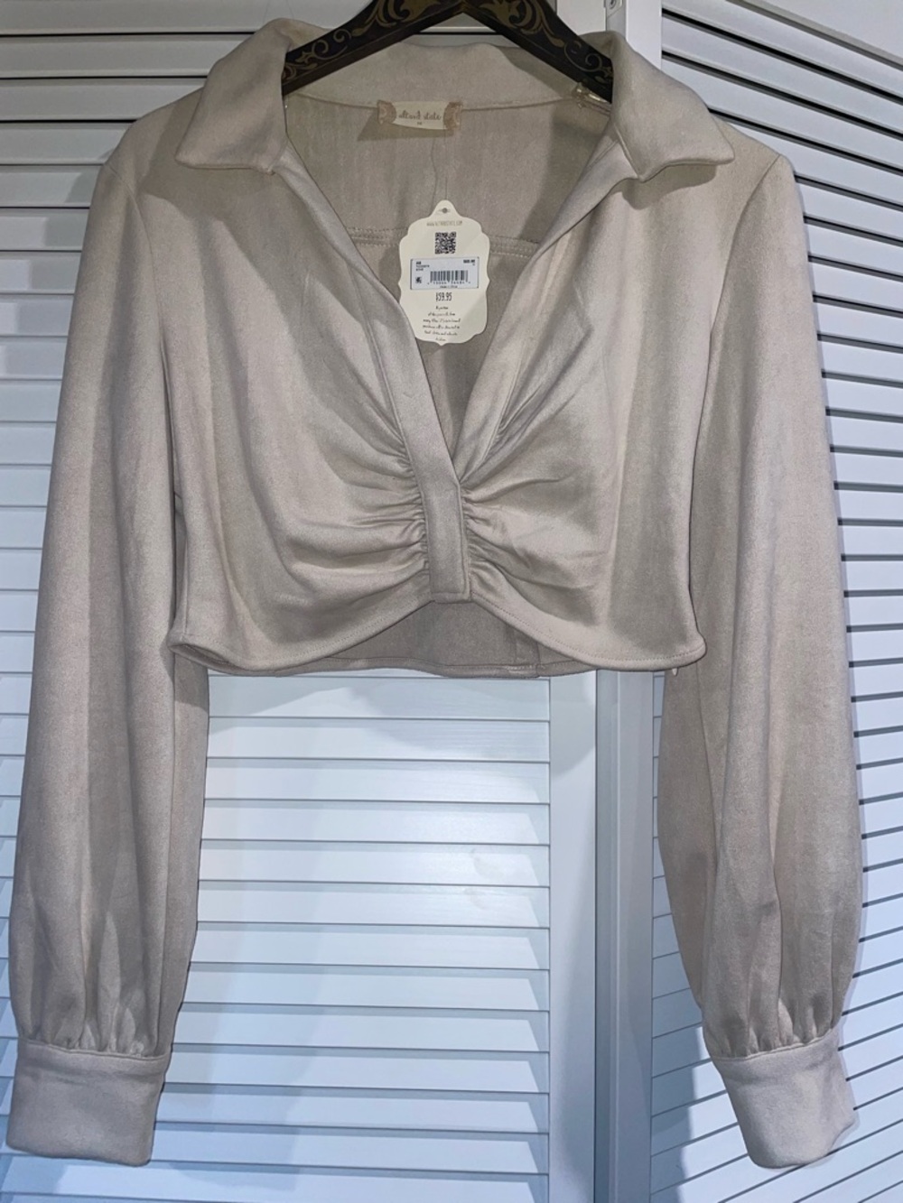 Altar’d State Suede Bone Crop Top